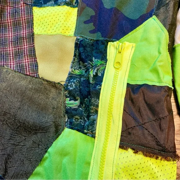 Neon Patchwork Cargo Pants - Picture 10 of 11